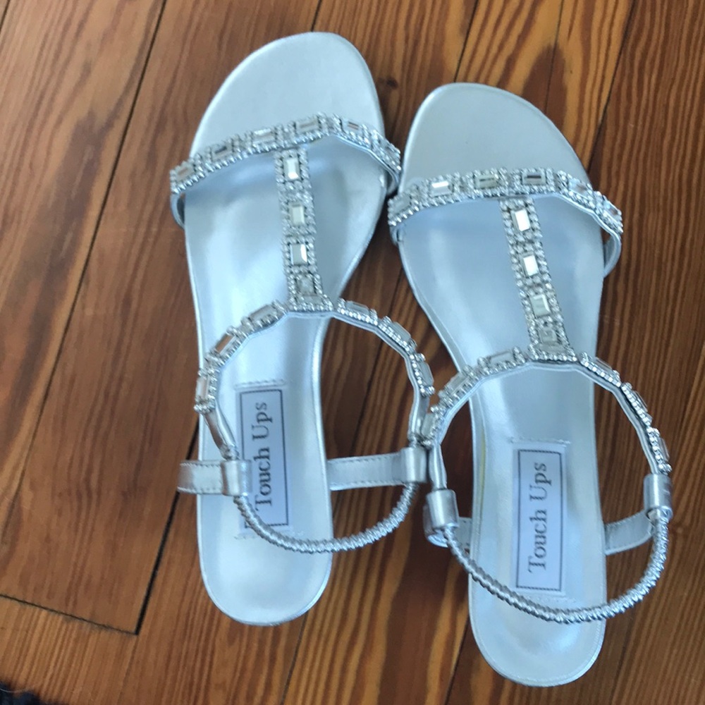 Rhinestone Silver Heels